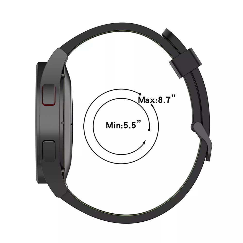 Pasek Techsuit W002 do Huawei Watch / Xiaomi Watch Series, 22mm, Czarny