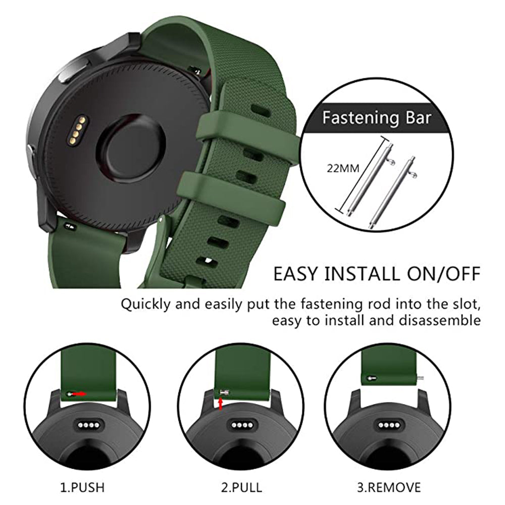 Pasek Techsuit W006 do Samsung Galaxy Watch / Huawei Watch Series, 20mm, Zielony.