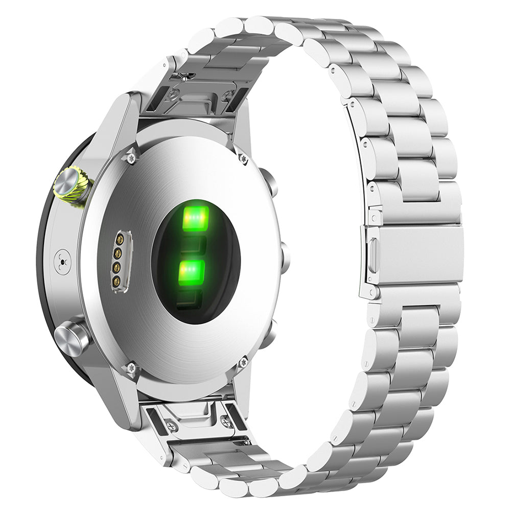 Pasek Techsuit W010 do Garmin Watch Fenix / Forerunner Series, 22mm, Srebrny