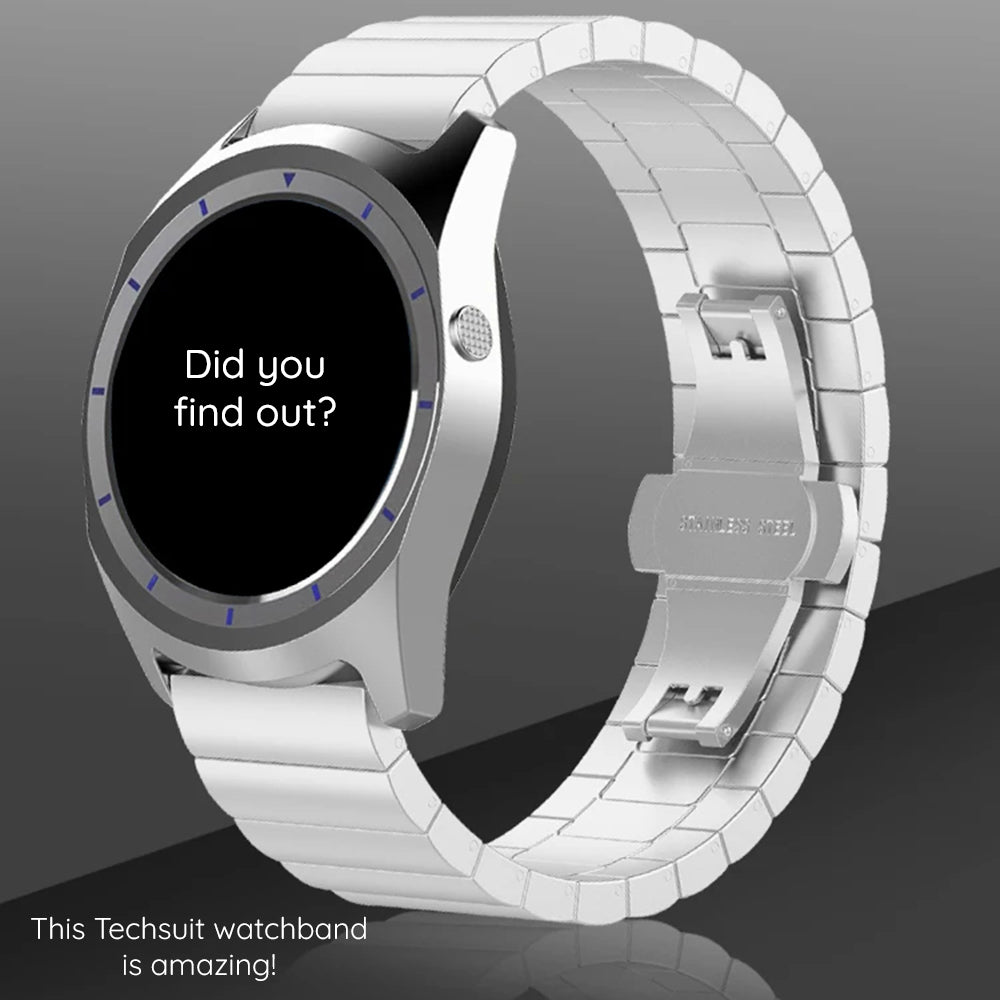 Pasek Techsuit W012 do Samsung Galaxy Watch / Huawei Watch Series, 20mm, Srebrny