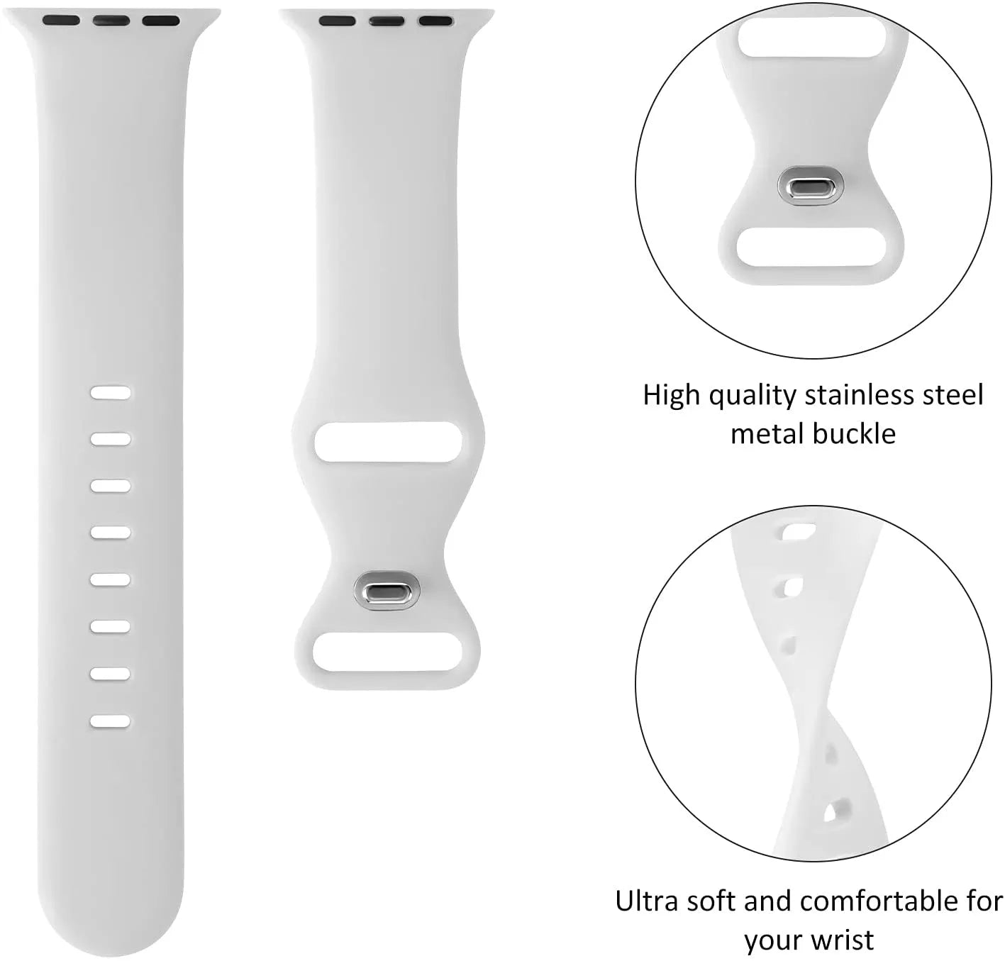 Pasek Techsuit W031 do Apple Watch 42mm / 41mm / 40mm / 38mm Series, Szary