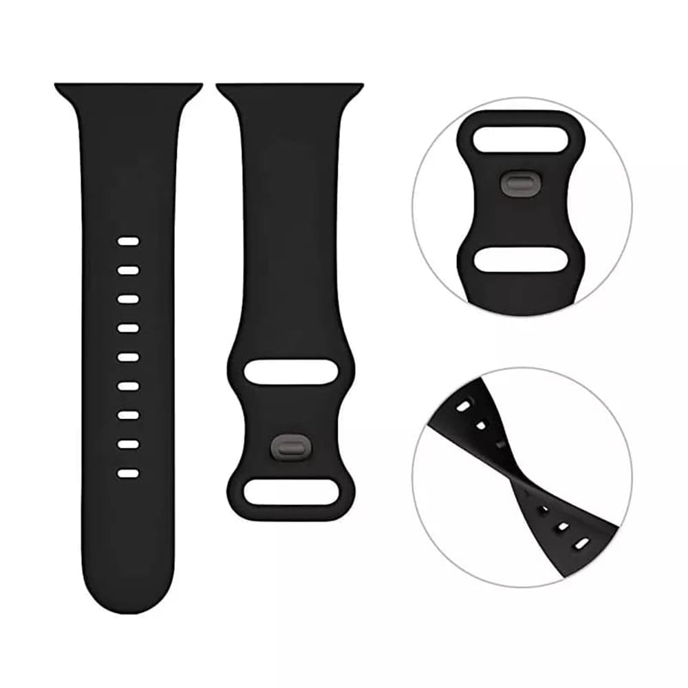 Pasek Techsuit W031 do Apple Watch 42mm / 41mm / 40mm / 38mm Series, Czarny