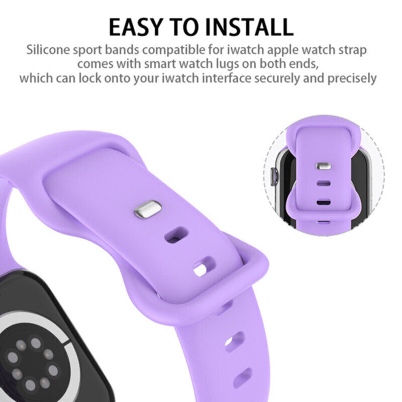 Pasek Techsuit W031 do Apple Watch 49mm / 46mm / 45mm / 44mm / 42mm Series, Ciemny Fiolet