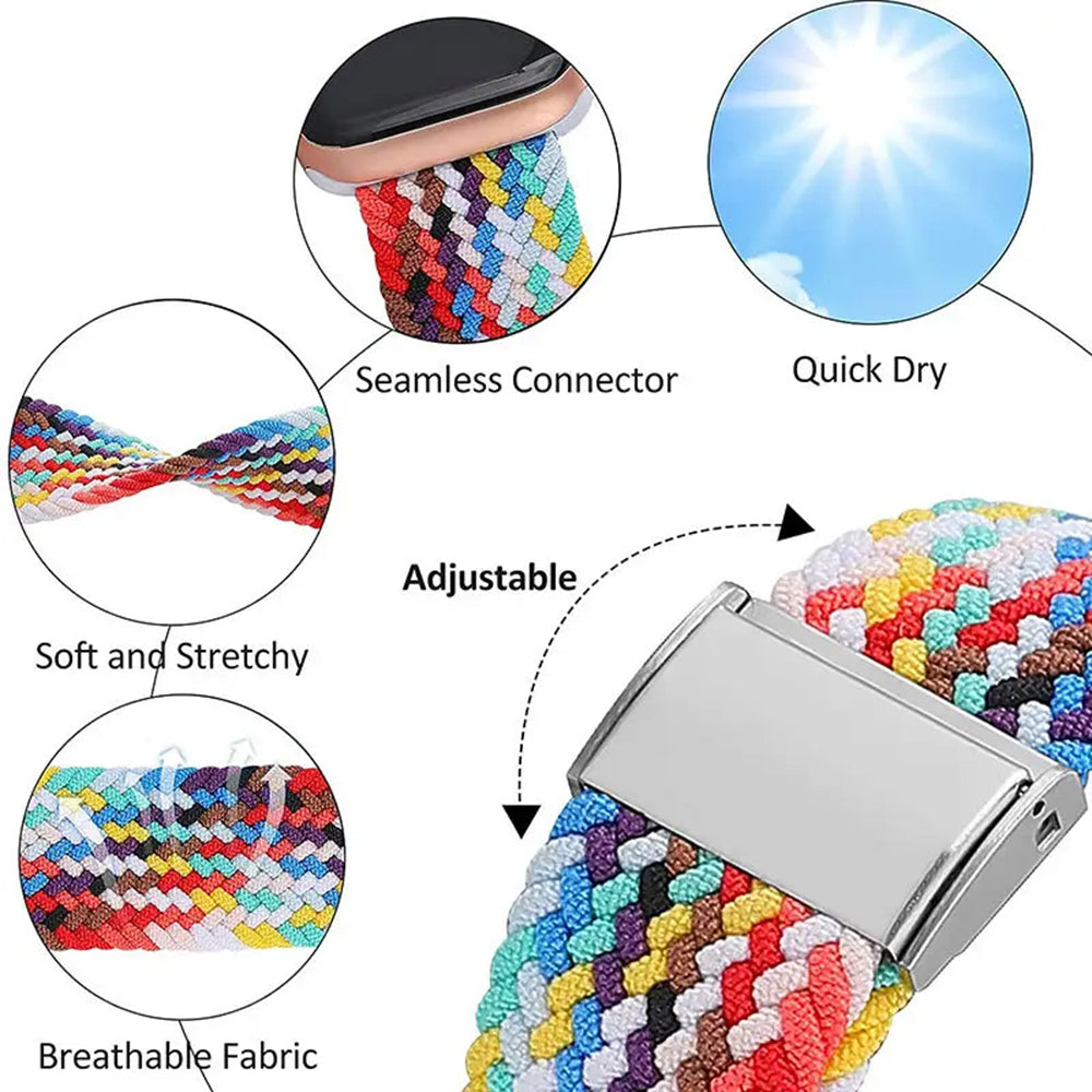 Techsuit W032 Strap for Apple Watch 49mm / 46mm / 45mm / 44mm / 42mm Series, Multicolor Pink