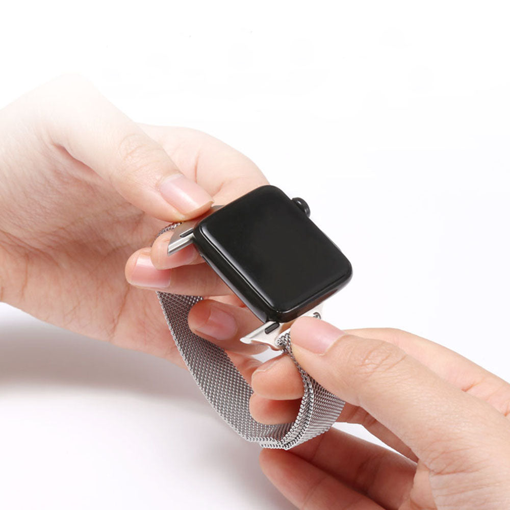 Techsuit W034 Strap for Apple Watch 49mm / 46mm / 45mm / 44mm / 42mm Series, Silver