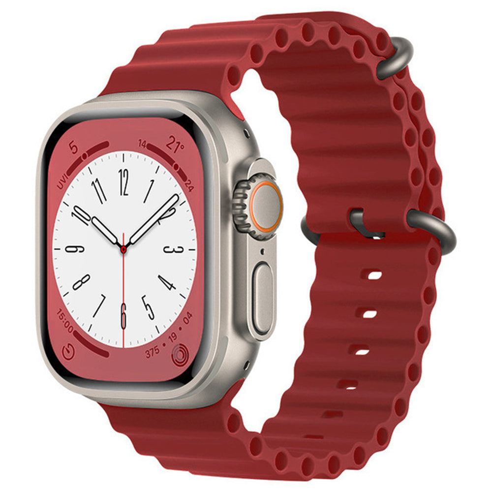 Pasek Techsuit W038 do Apple Watch 42mm / 41mm / 40mm / 38mm Series, Ciemnoczerwony
