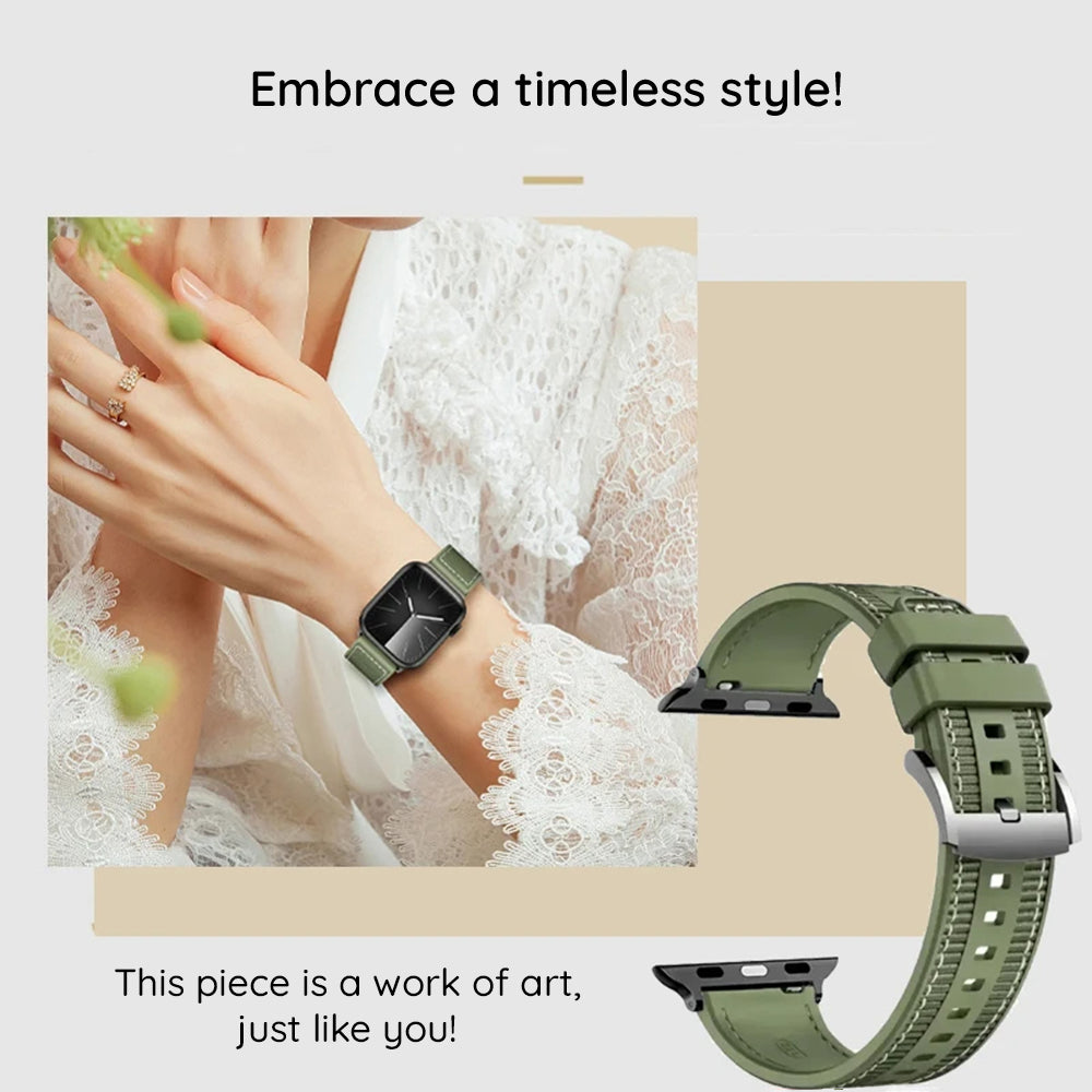 Techsuit W051 Strap for Apple Watch 42mm / 41mm / 40mm / 38mm Series, Black