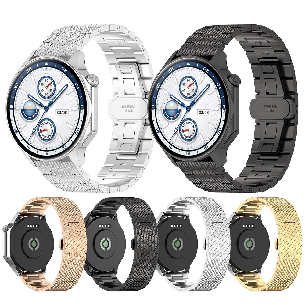Pasek Techsuit W052 do Huawei Watch / Xiaomi Watch Series, 22mm, Różowe Złoto