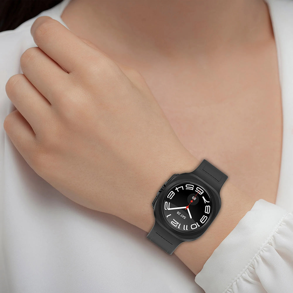 Pasek Techsuit W056 do Samsung Galaxy Watch Ultra, Czarny