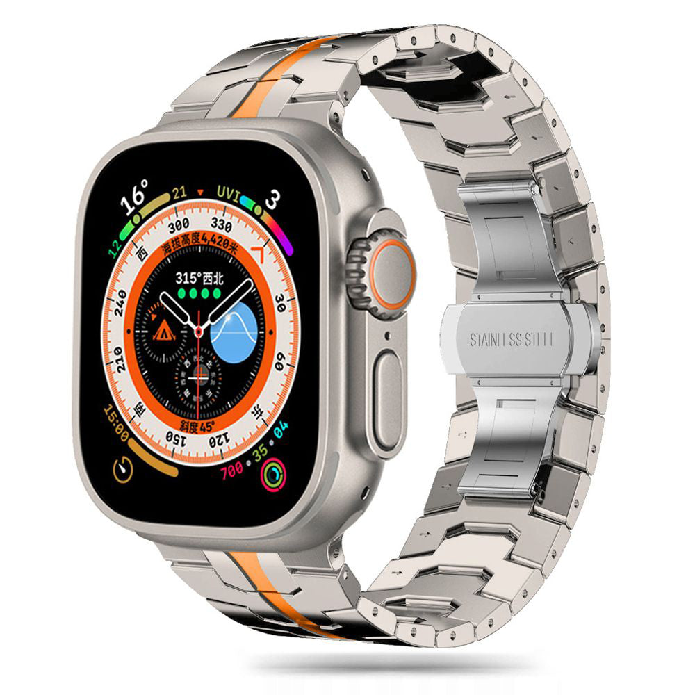 Pasek Techsuit W063 do Apple Watch 49mm / 46mm / 45mm / 44mm / 42mm Series, Pomarańczowy
