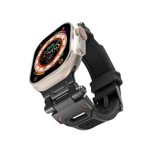 Pasek Techsuit W064 do Apple Watch 49mm / 46mm / 45mm / 44mm / 42mm Series, Czarny