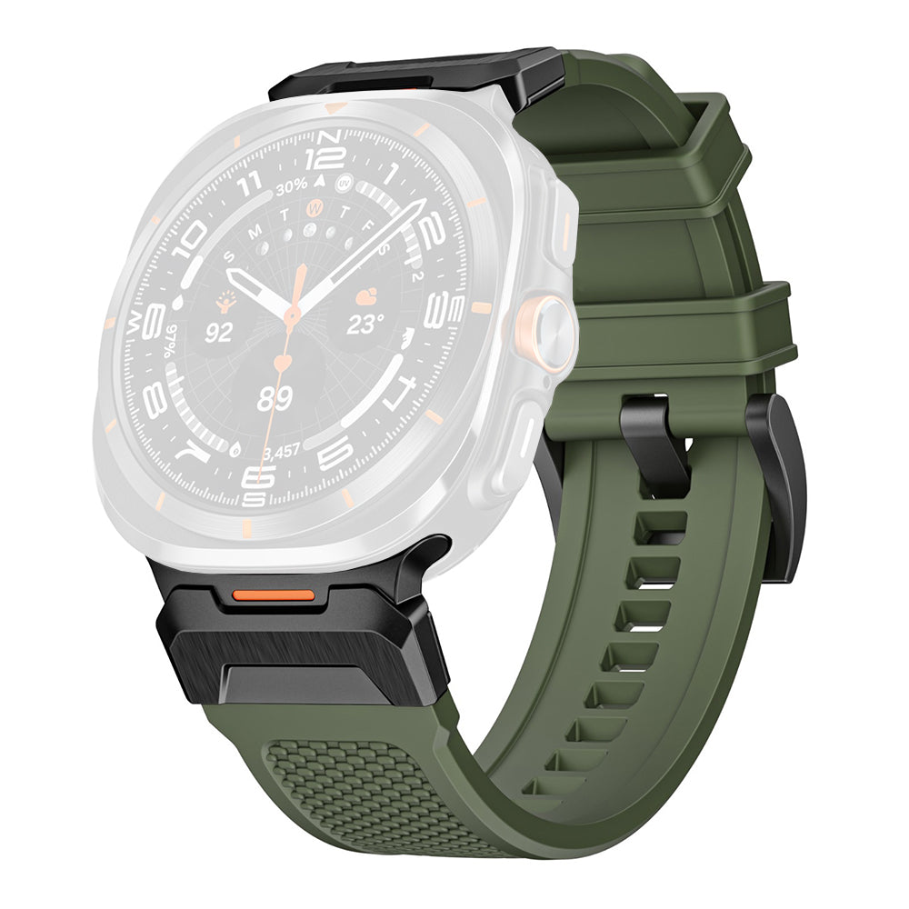 Pasek Techsuit W068 do Samsung Galaxy Watch Ultra, Zielono-Czarny
