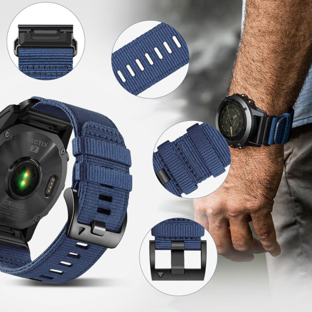 Pasek Techsuit W070 do Garmin Watch Fenix Series, 26mm, Czarny