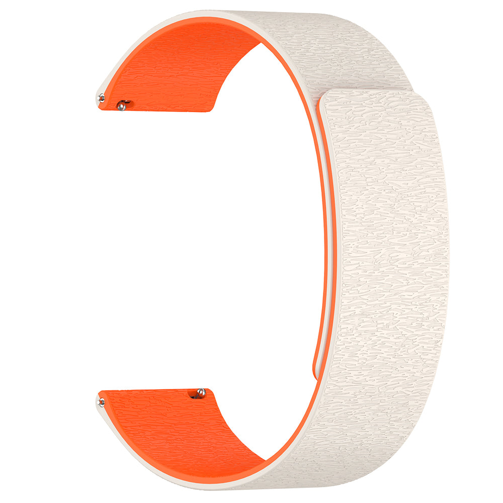 Pasek Techsuit W074 do Samsung Galaxy Watch Series, 20mm, Beż Pomarańczowy