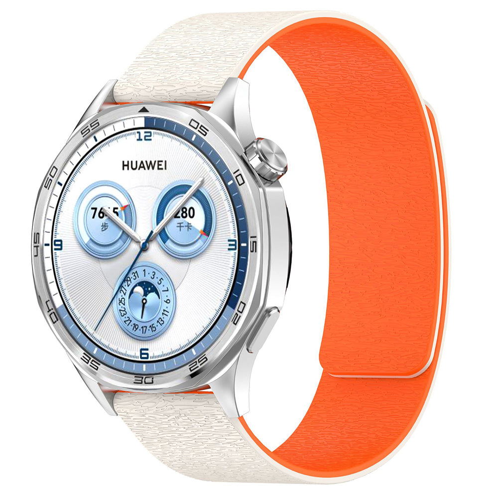 Pasek Techsuit W074 do Samsung Galaxy Watch Series, 20mm, Beż Pomarańczowy