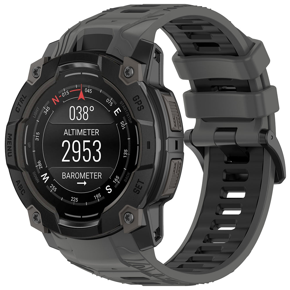 Techsuit W077 Strap for Garmin Instinct 3 45mm Solar / Instinct 3 45mm, Gray