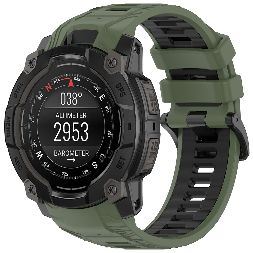 Pasek Techsuit W077 do Garmin Instinct 3 45mm Solar / Instinct 3 45mm, Zielony