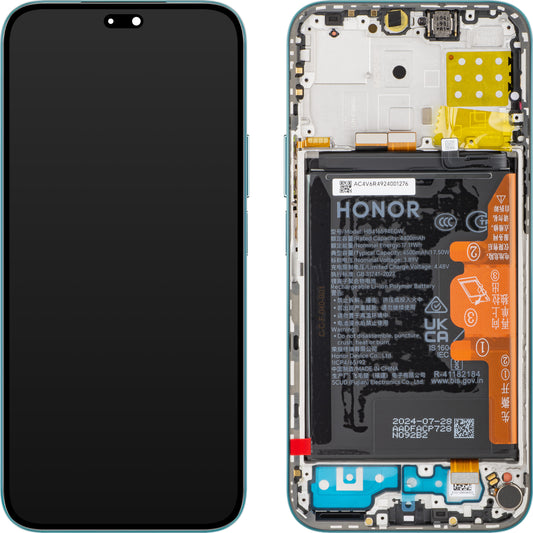Ekran dotykowy Ekran dotykowy Honor 200 Lite, z ramką, niebieski (Cyan Lake), Service Pack 0235ALPU