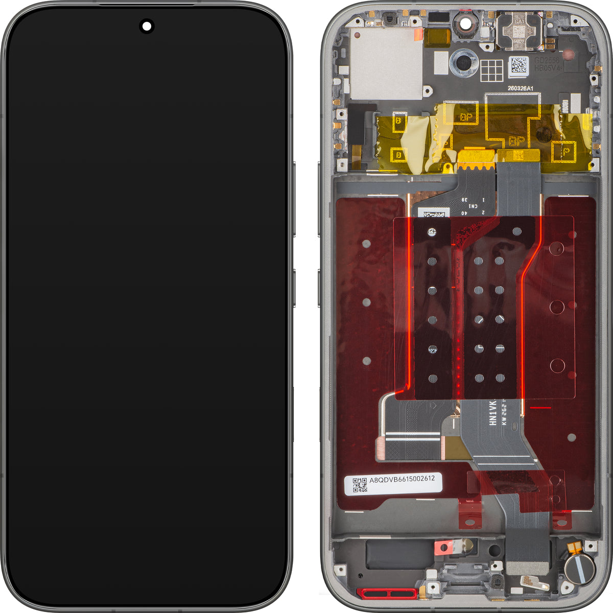 Wyświetlacz z ekranem dotykowym Honor 600 Pro, z ramką, czarny, Service Pack 0235ATTU