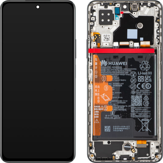 Wyświetlacz z ekranem dotykowym Huawei nova 10 SE, z ramką i baterią, gwiezdna czerń, Service Pack 02355FAM