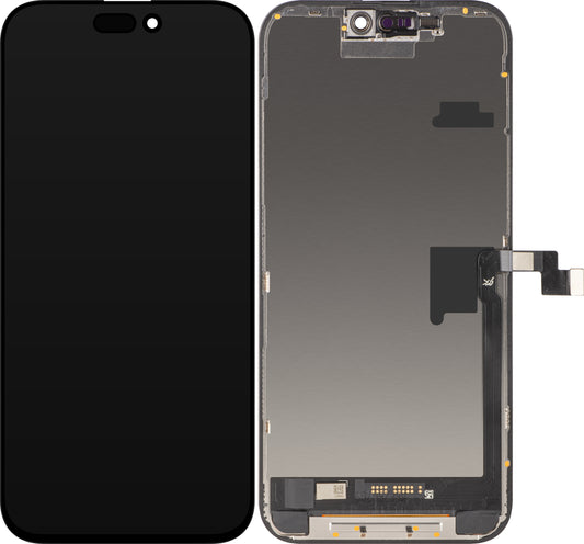 Wyświetlacz z ekranem dotykowym JK dla Apple iPhone 16 Pro Max, z ramką, wersja LCD In-Cell IC Movable, Czarny