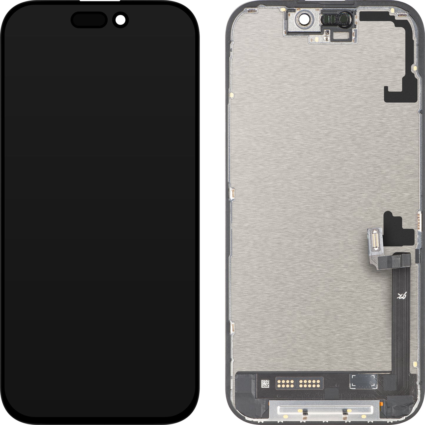 Wyświetlacz z ekranem dotykowym JK do Apple iPhone 17, z ramką, wersja LCD In-Cell IC Movable, czarny