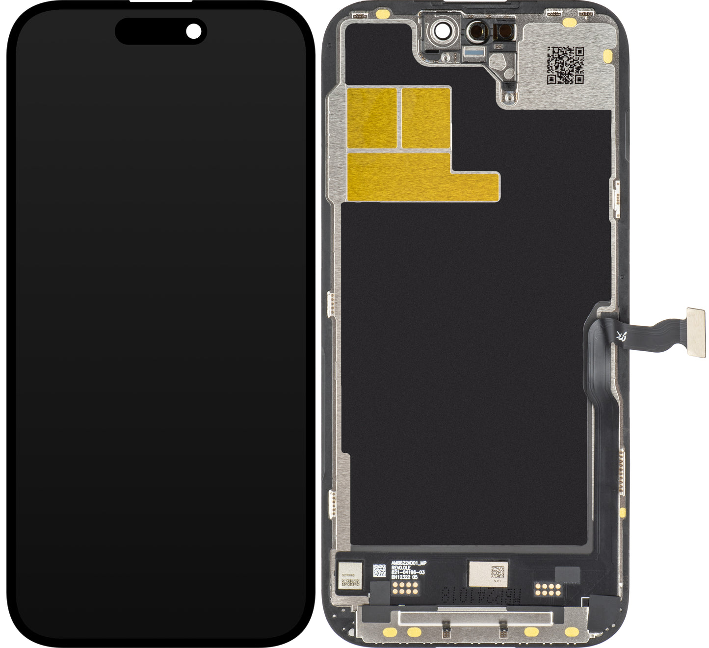 Wyświetlacz z ekranem dotykowym JK do Apple iPhone 14 Pro, z ramką, wersja LCD In-Cell IC Movable, czarny