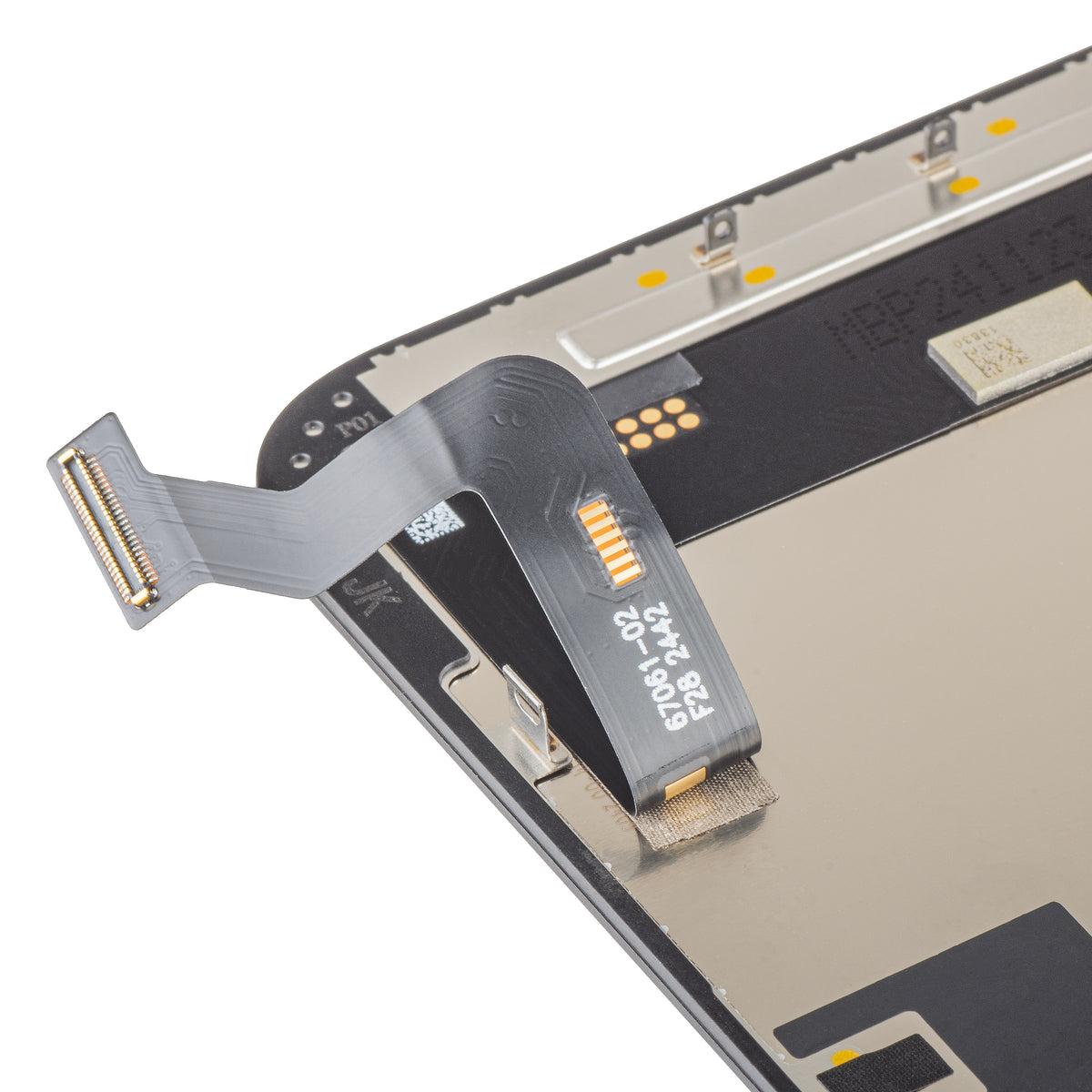 Wyświetlacz z ekranem dotykowym JK dla Apple iPhone 15 Plus, z ramką, wersja LCD In-Cell IC Movable, Czarny
