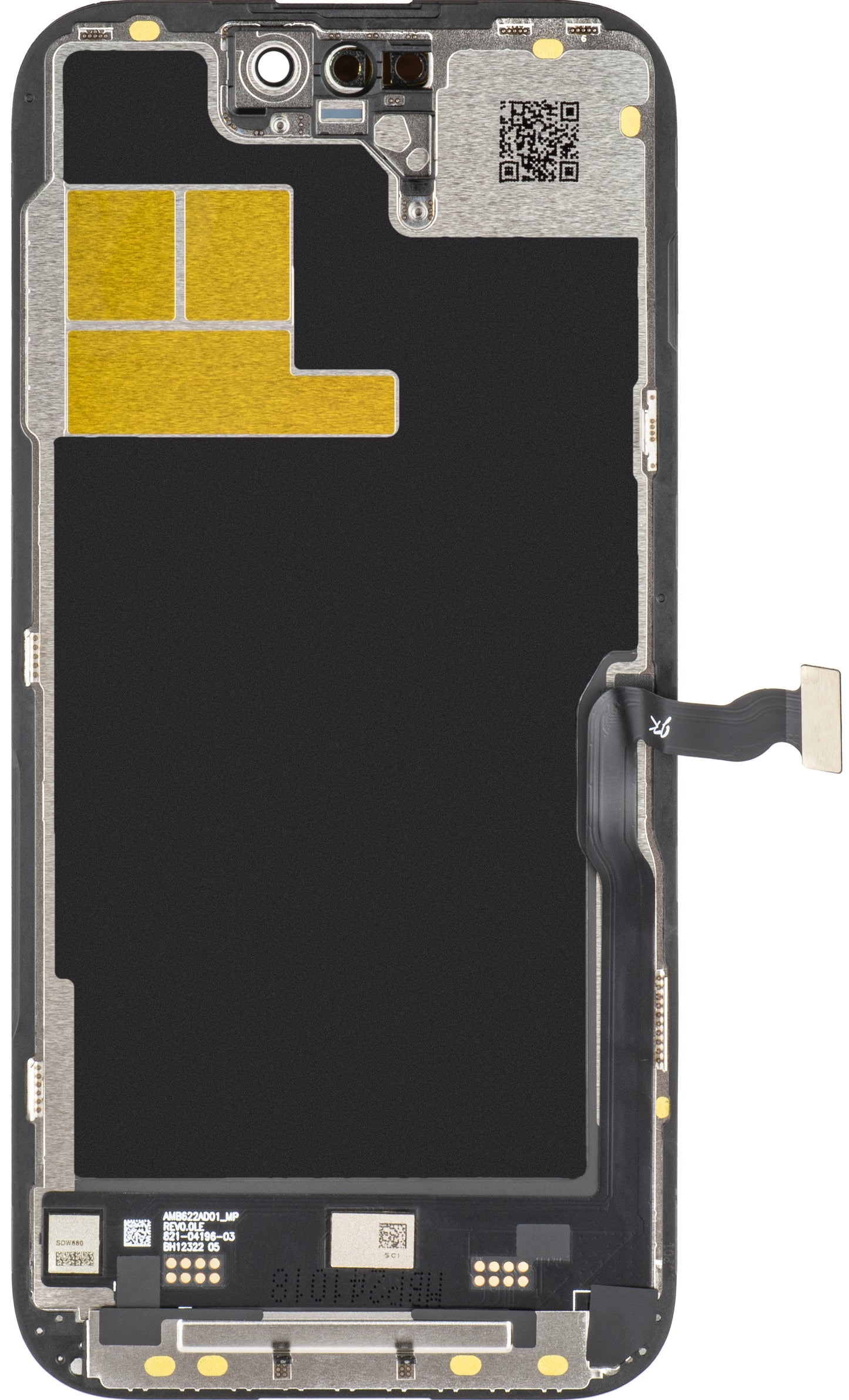 Wyświetlacz z ekranem dotykowym JK do Apple iPhone 14 Pro, z ramką, wersja LCD In-Cell IC Movable, czarny