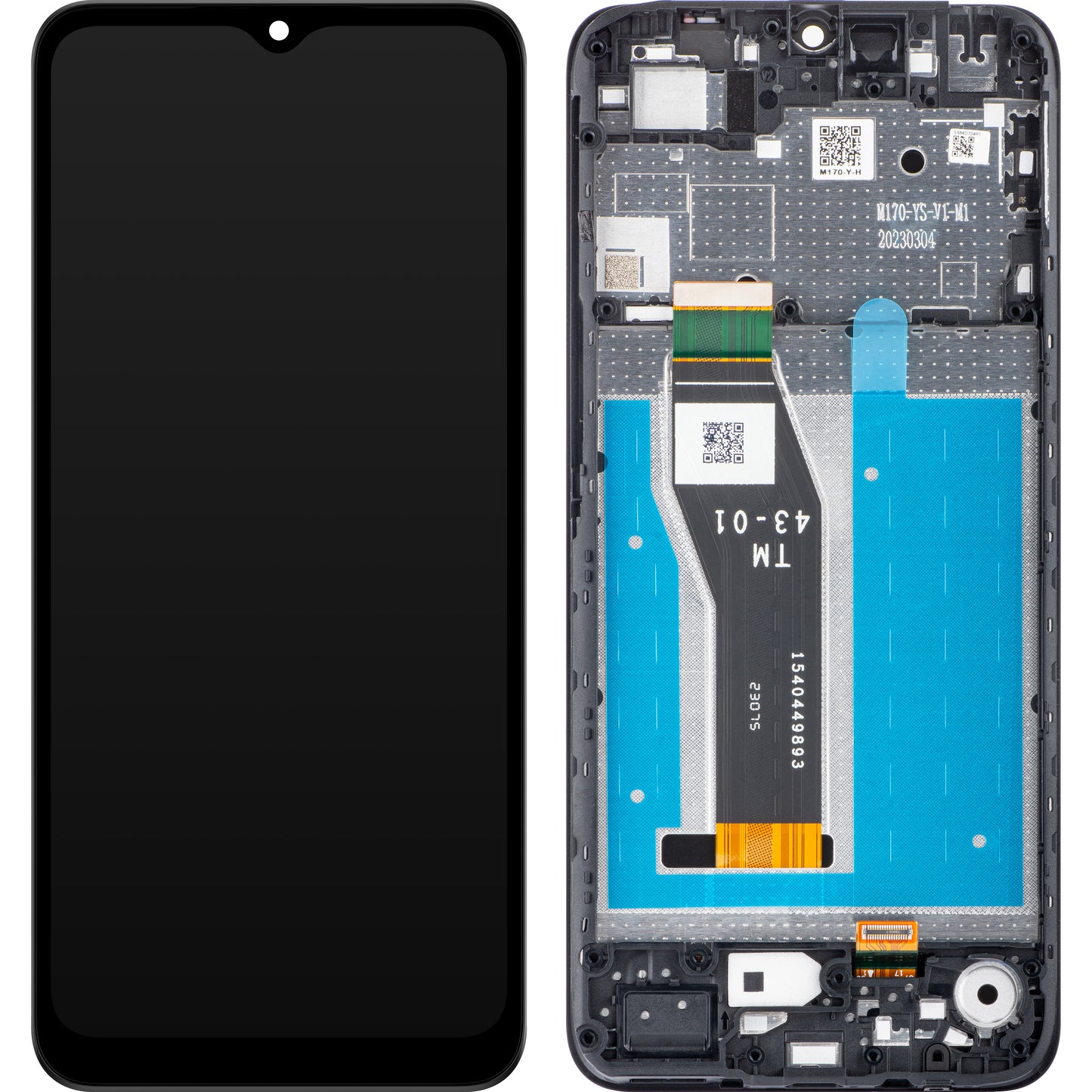 Motorola Moto E13 Wyświetlacz dotykowy z ramką, czarny, Service Pack 5D68C22340