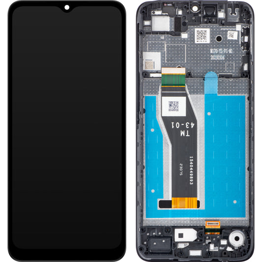 Motorola Moto E13 Wyświetlacz dotykowy z ramką, czarny, Service Pack 5D68C22340