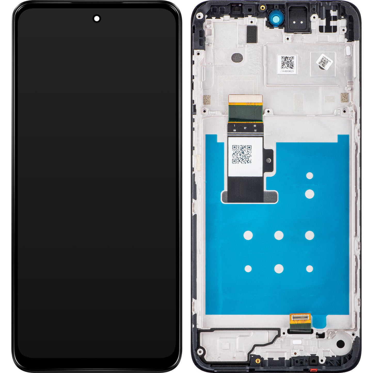 Wyświetlacz dotykowy Motorola Moto G13 z ramką, czarny (matowy węgiel), Service Pack 5D68C22318