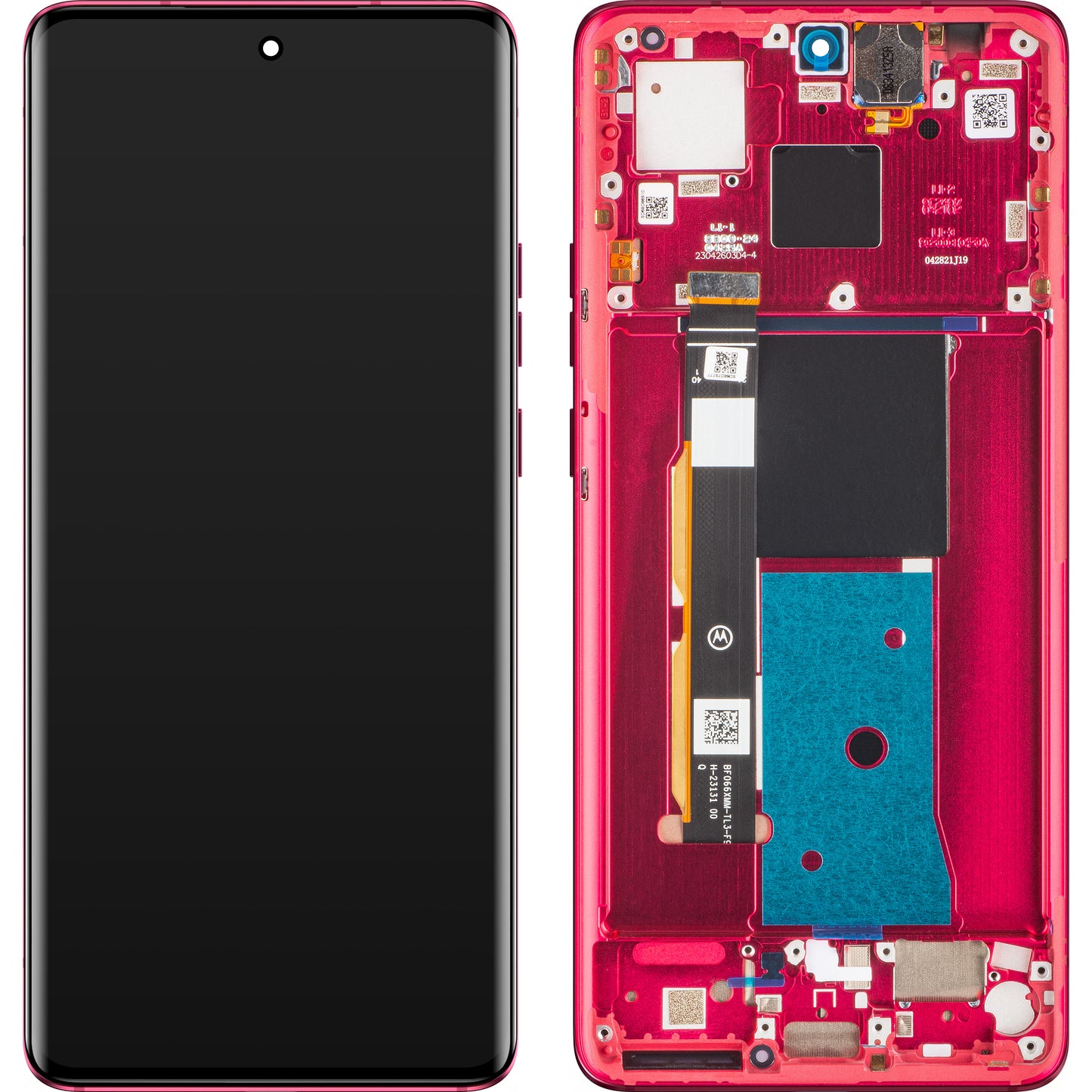 Touchscreen Display Motorola Edge 40, with Frame, Red (Viva Magenta), Service Pack 5D68C22712