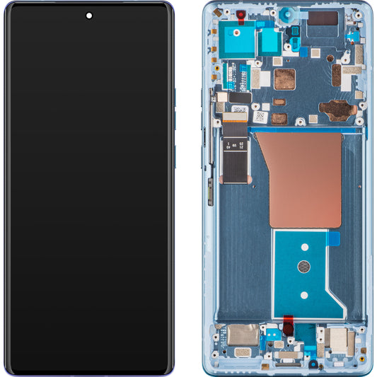 Wyświetlacz dotykowy Motorola Edge 40 Pro, z ramką, Lunar Blue, Service Pack 5D68C22011