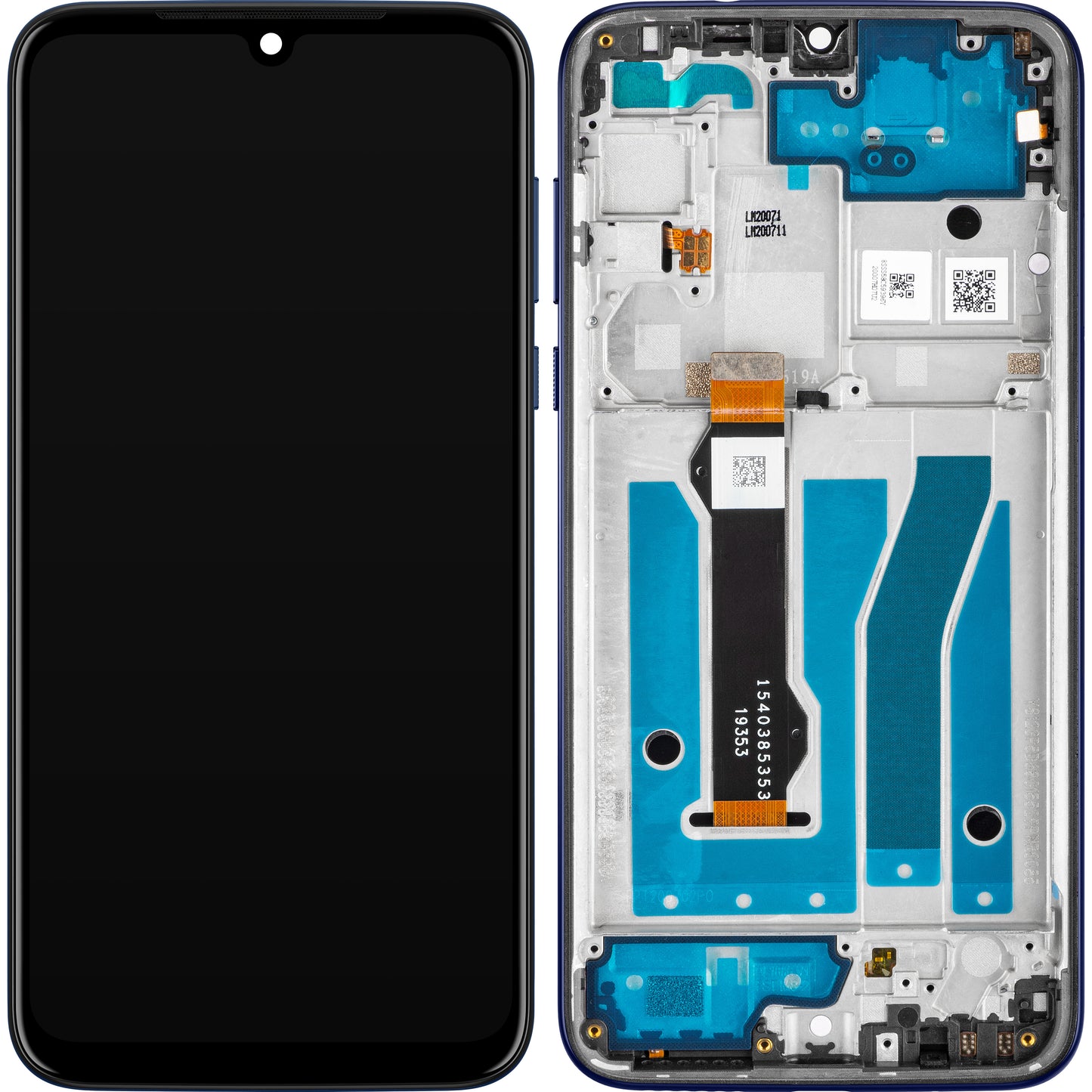 Motorola Moto G8 Plus ekran dotykowy z ramką, ciemnoniebieski, Service Pack 5D68C15528