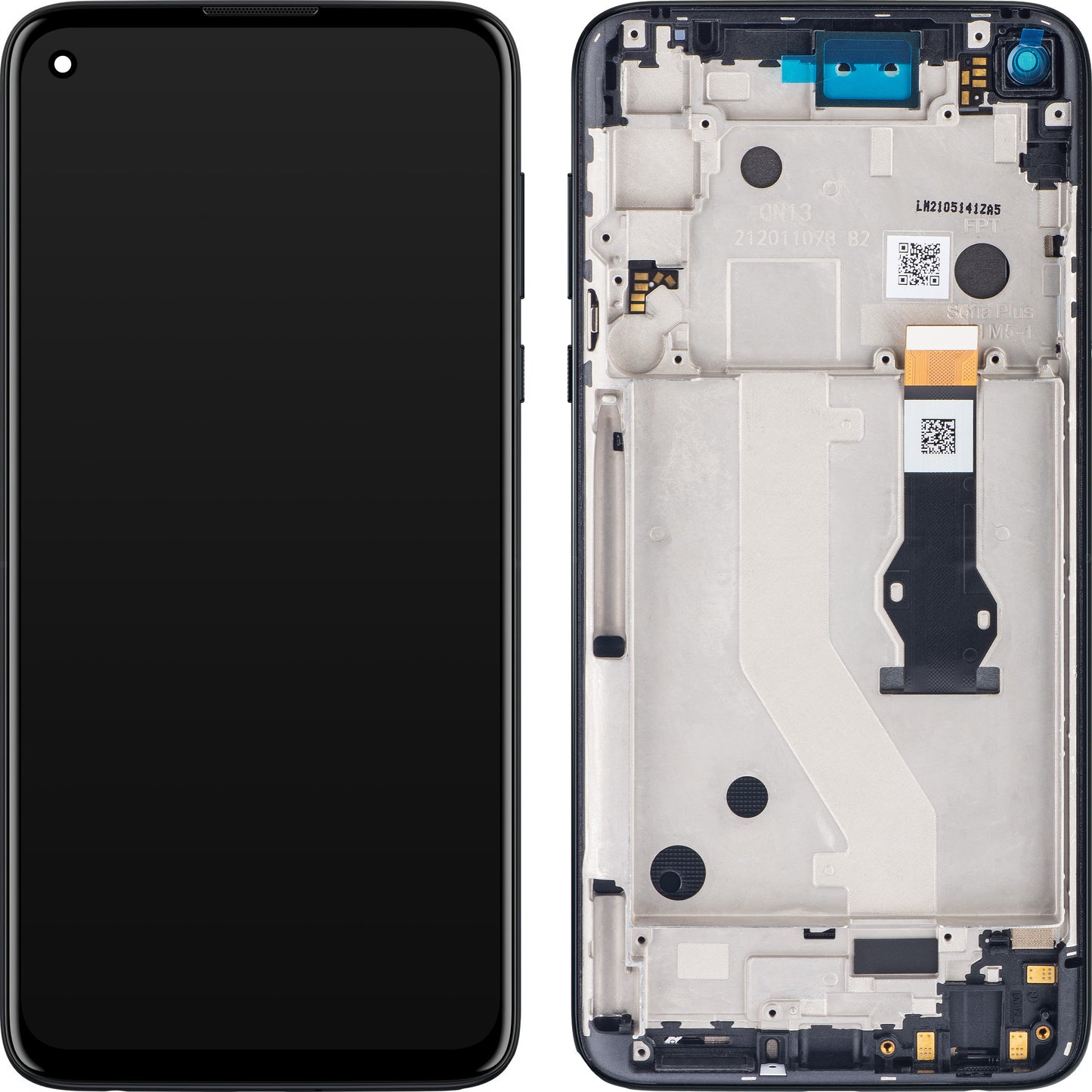 Wyświetlacz dotykowy Motorola Moto G Stylus 4G, z ramką, czarny (Mystic indigo), Service Pack 5D68C16275