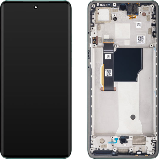 Wyświetlacz dotykowy Motorola Edge 40 Neo, z ramką, wersja L3, turkusowy (Soothing Sea), Service Pack 5D68C23159