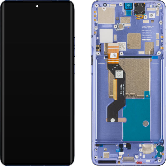 Wyświetlacz dotykowy Motorola Edge 50 Pro, z ramką, fioletowy (Luxe Lavender), Service Pack 5D68C24093