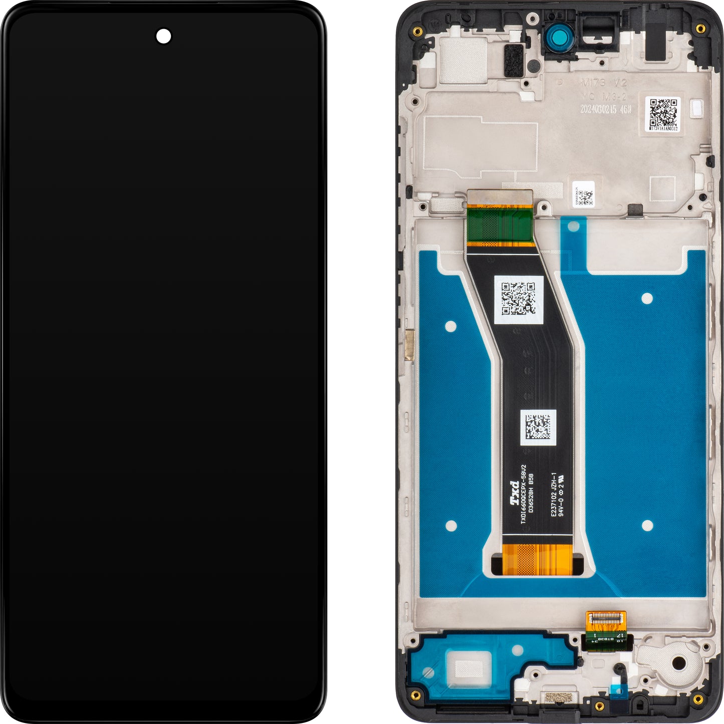 Wyświetlacz dotykowy Motorola Moto G04, z ramką, czarny, Service Pack 5D68C23890