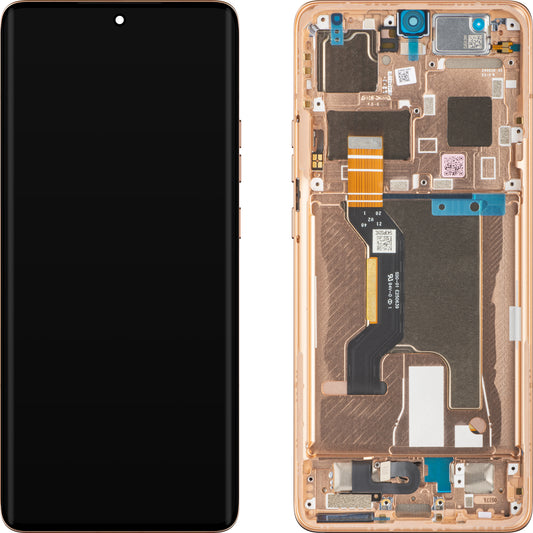 Wyświetlacz dotykowy Motorola Edge 50 Ultra, z ramką, pomarańczowy (Peach Fuzz), Service Pack 5D68C24470