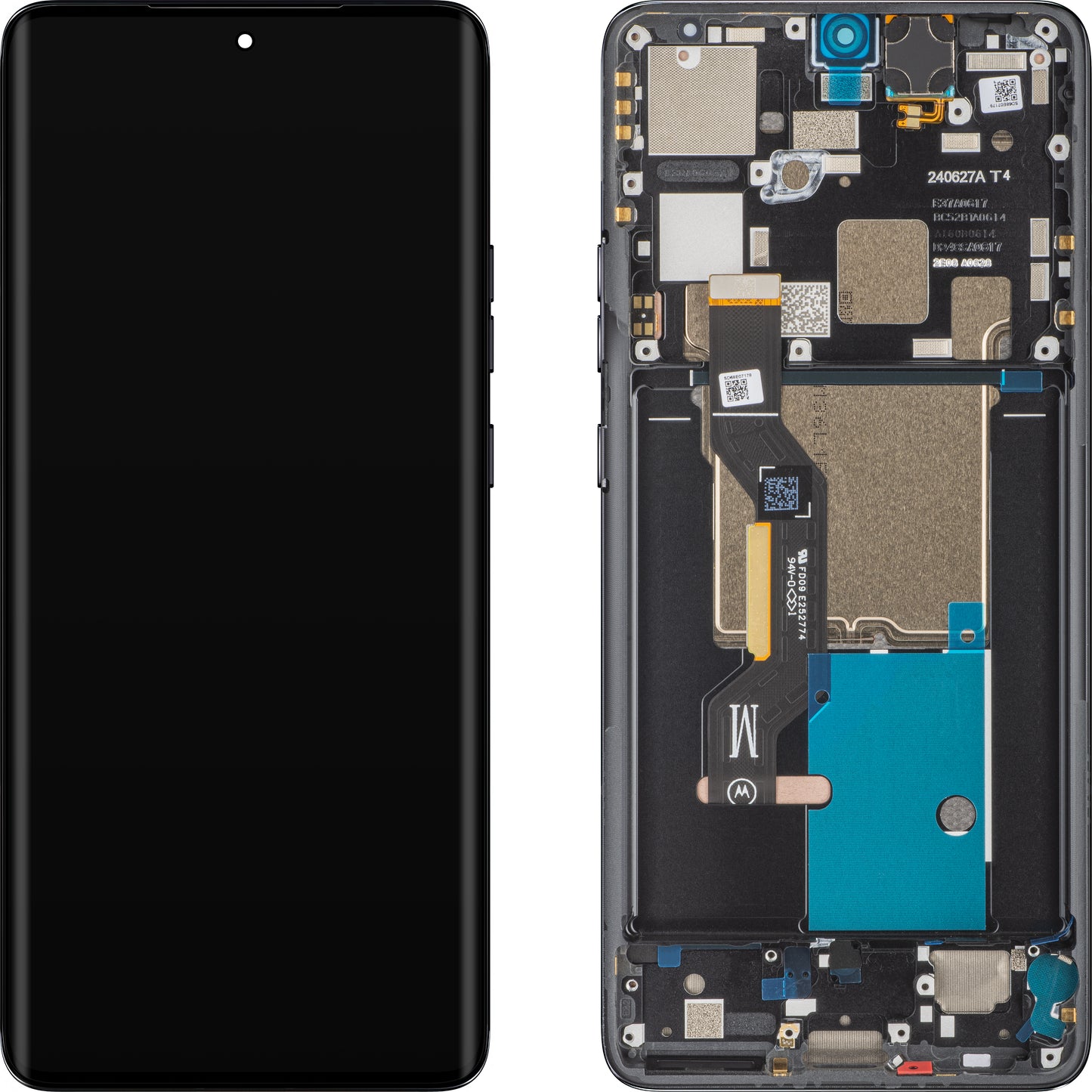 Wyświetlacz dotykowy Motorola Edge 50 Pro, z ramką, czarny (Black Beauty), Service Pack 5D68C24092