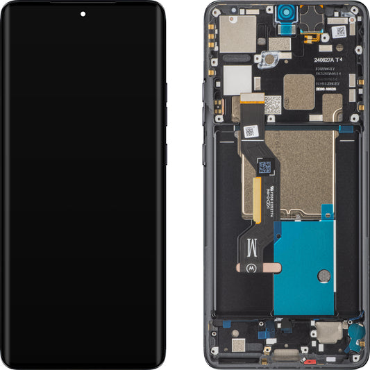 Wyświetlacz dotykowy Motorola Edge 50 Pro, z ramką, czarny (Black Beauty), Service Pack 5D68C24092