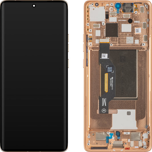 Wyświetlacz dotykowy Motorola Edge 50, z ramką, różowy (Peach Fuzz), Service Pack 5D68C25137