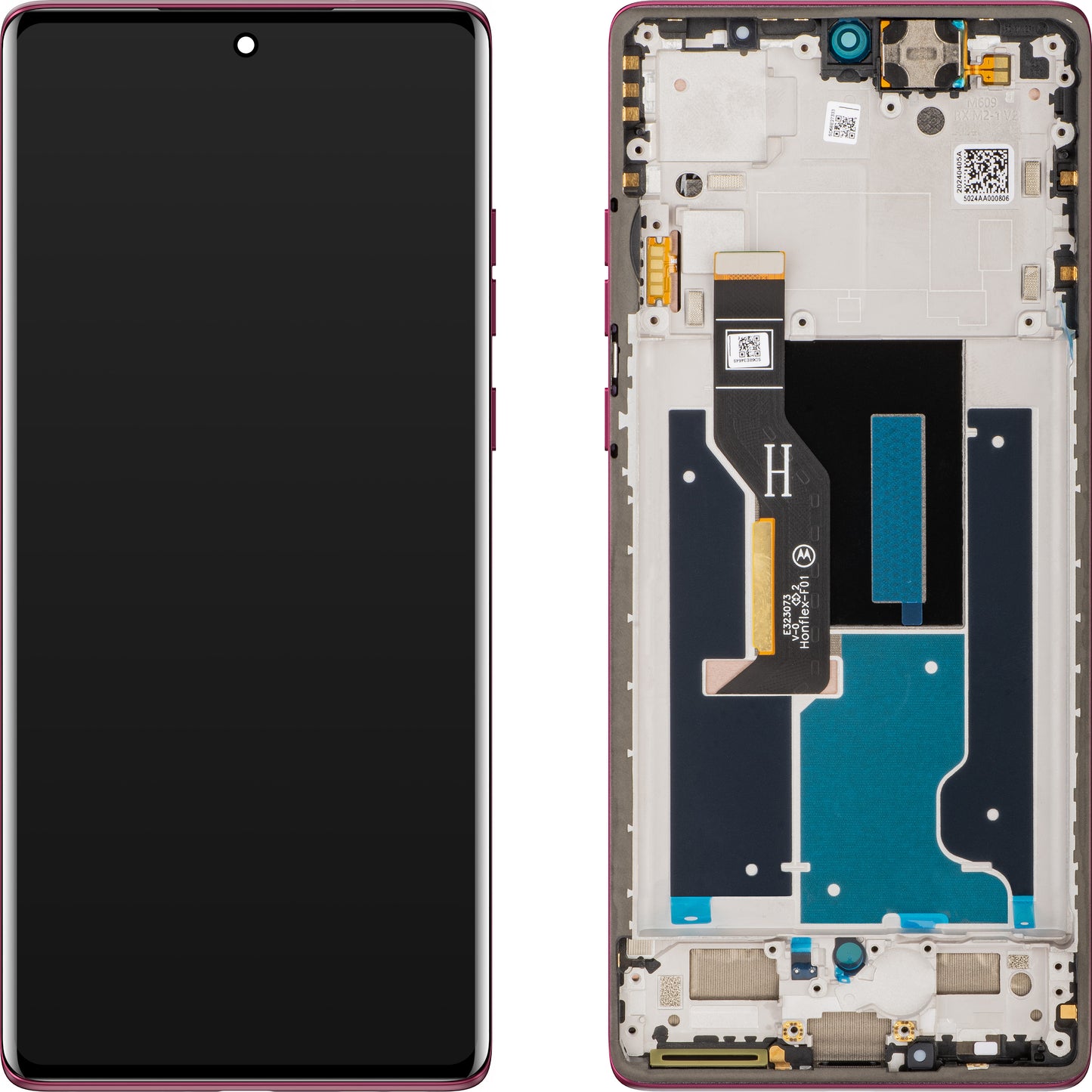 Wyświetlacz dotykowy Motorola Edge 50 Fusion, z ramką, Hot Pink, Service Pack 5D68C24360