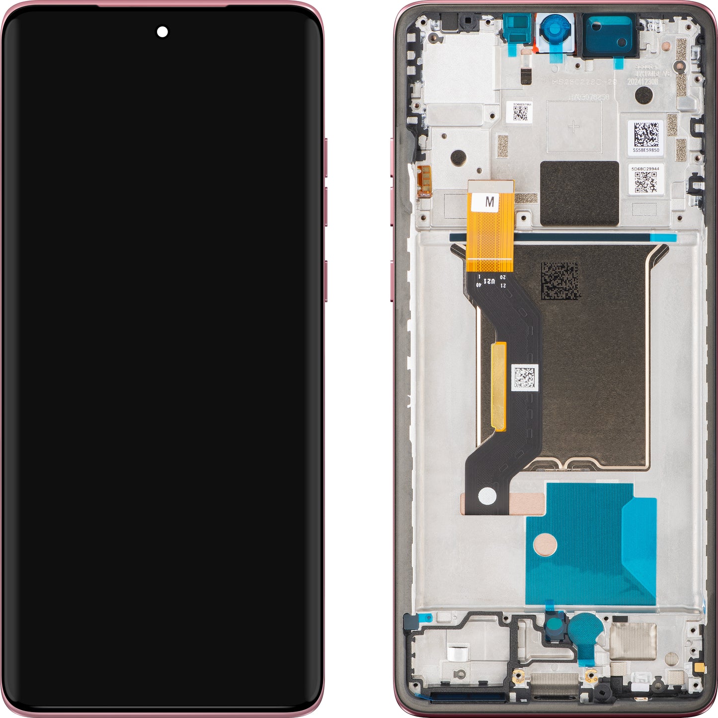 Wyświetlacz z ekranem dotykowym Motorola Edge 60 Fusion, z ramką, Różowy (Pantone Zephyr), Service Pack 5D68C29880