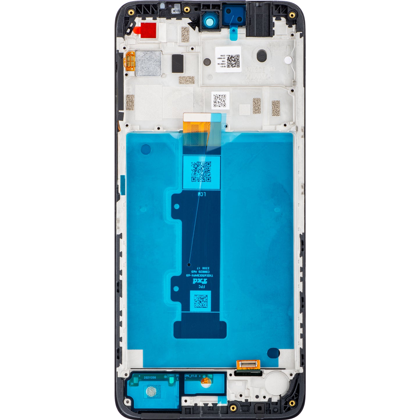 Motorola Moto E32s / E22s Wyświetlacz dotykowy z ramką, czarny, Service Pack 5D68C20795