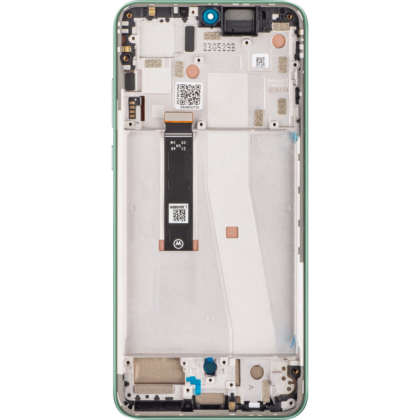 Wyświetlacz dotykowy Motorola Edge 30 Neo, z ramką, zielony (Aqua Foam), Service Pack 5D68C21406
