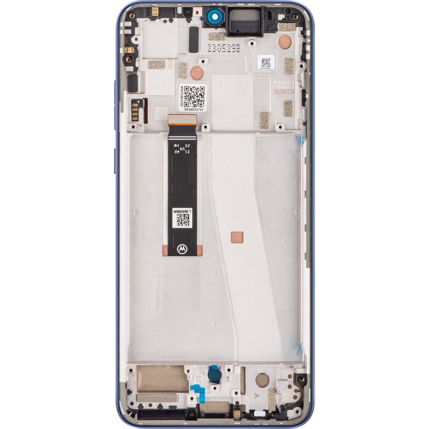 Wyświetlacz dotykowy Motorola Edge 30 Neo, z ramką, fioletowy (Very Peri), Service Pack 5D68C21405