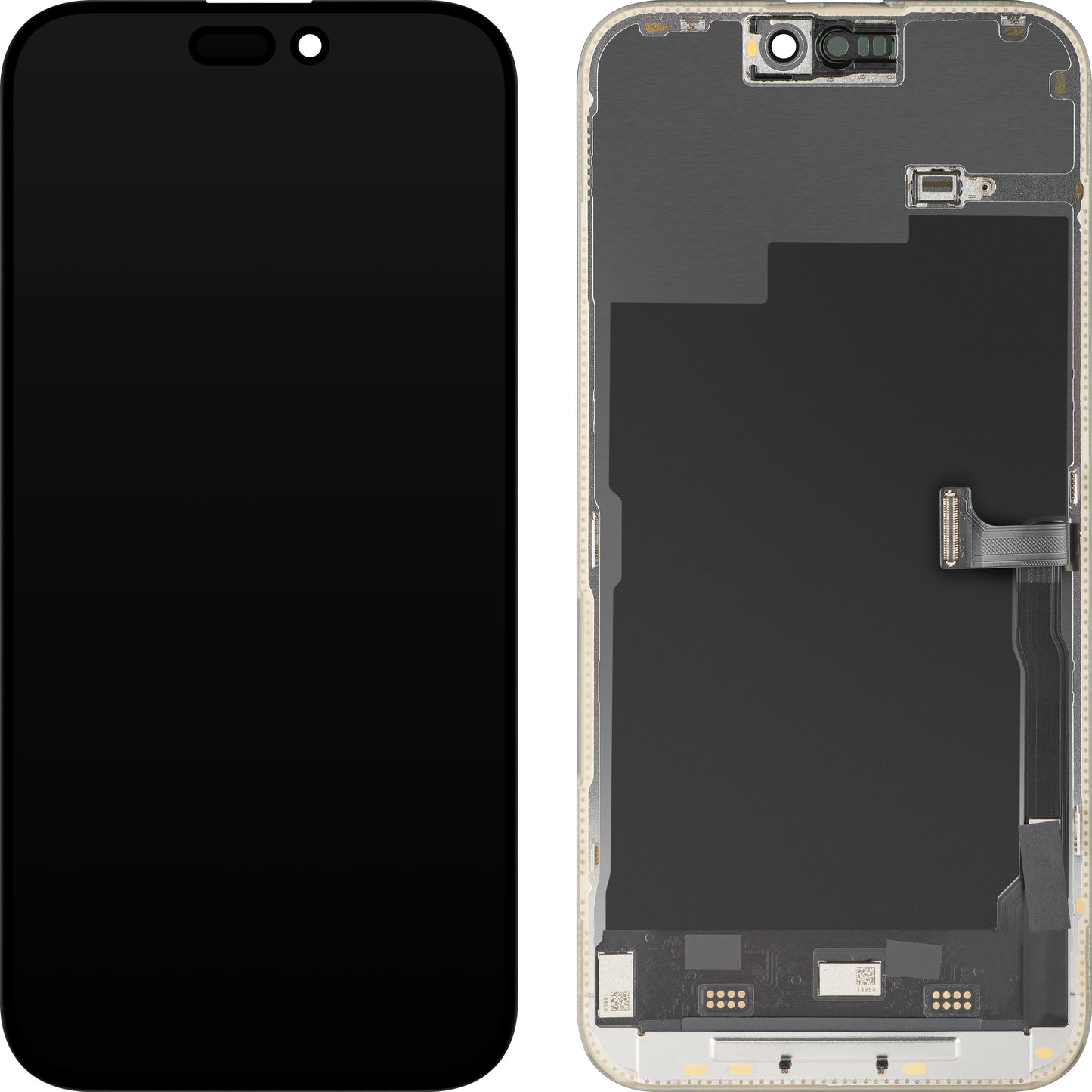 Wyświetlacz z ekranem dotykowym MP kompatybilny z Apple iPhone 15 Pro Max, z ramką, wersja Soft OLED FHD 120Hz Diagnostic, Czarny