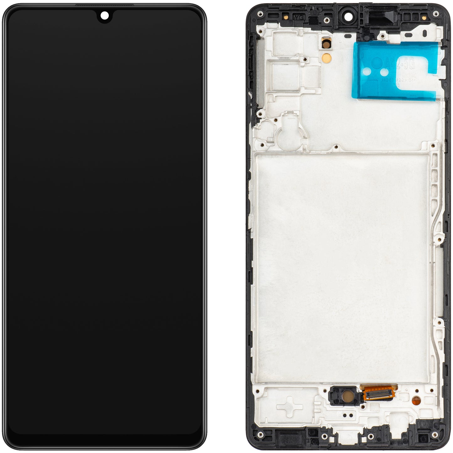 MP Touchscreen Display compatible with Samsung Galaxy A42 5G A426, with Frame, OLED Version, Black